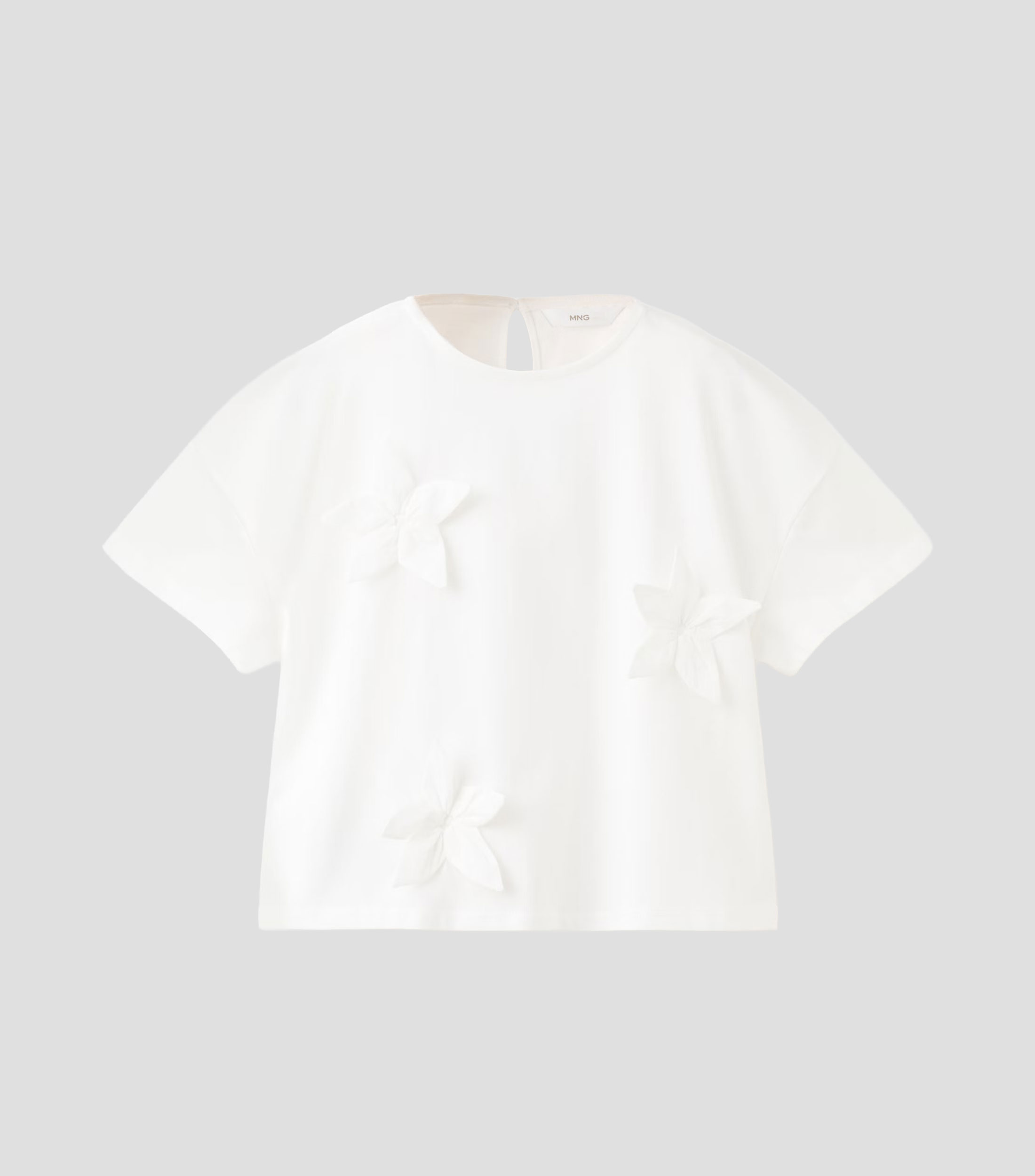Playera cuello redondo manga corta lisa Niña